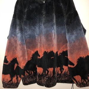 Soft fur like horse jacket size large.